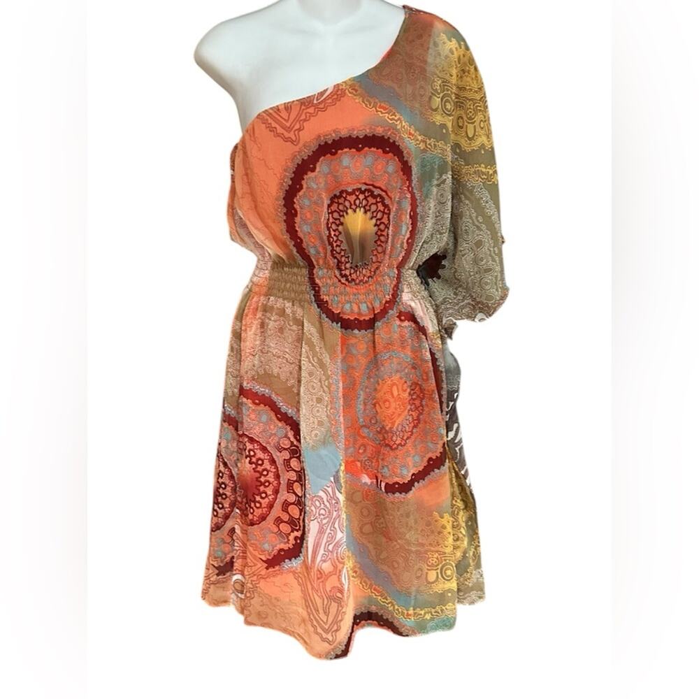 Bison Bisou Women’s Size 8 Bohemian One-Shoulder Dress